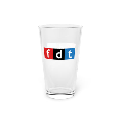 FDT NPR Logo Pint Glass | 16oz | Foxtrot Delta Tango | Anti Trump | Resist | FDT Logo
