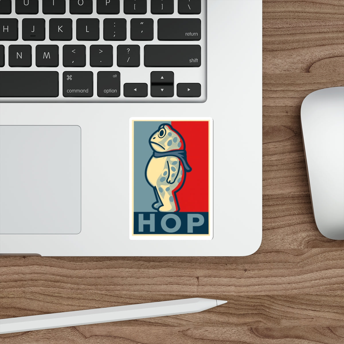 Portland Frog "Hop" Die-Cut Stickers | Obama Inspired Vinyl Decal for Laptops, Water Bottles, Notebooks, and More