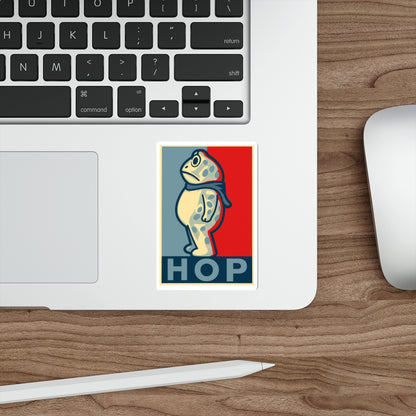 Portland Frog "Hop" Die-Cut Stickers | Obama Inspired Vinyl Decal for Laptops, Water Bottles, Notebooks, and More