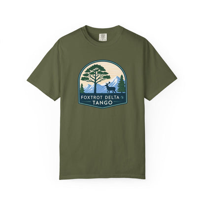 Foxtrot Delta Tango Nature T-Shirt, Unisex Hiking Tee, Adventure Shirt for Outdoorsy People, Forest Graphic Tee, Wilderness Camping Gift