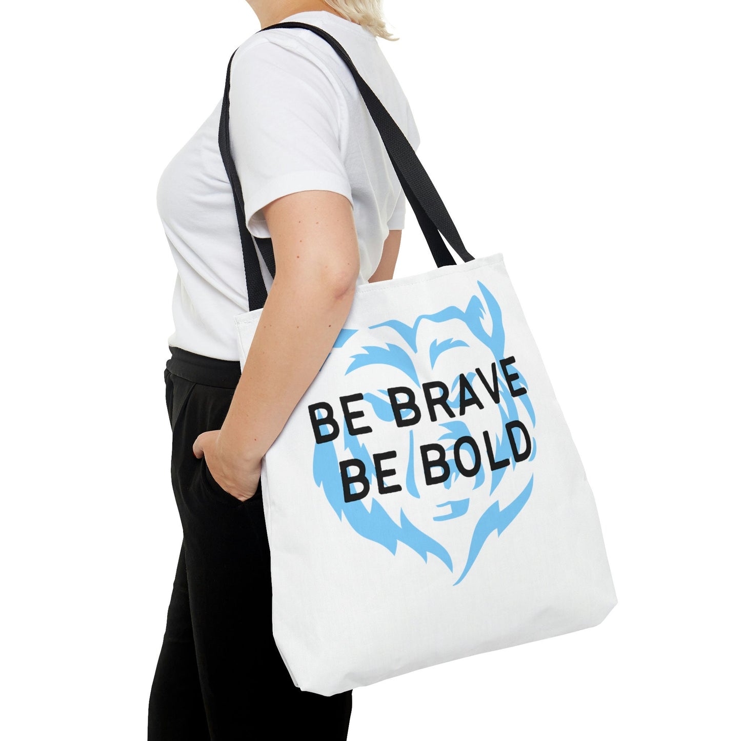 Be Brave Be Bold Bear AOP Tote Bag