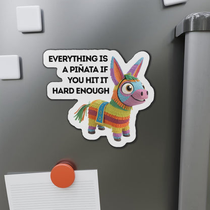 Playful Piñata Die-Cut Magnets, Fun Home Decor, Gift for Kids, Birthday Keepsake, Quirky Refrigerator Magnet