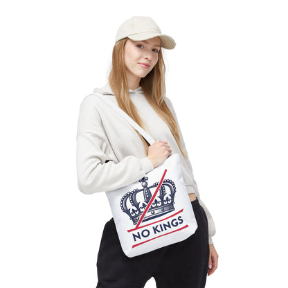 No Kings Rebel Crown Tote Bag, Stylish Canvas Tote, Unique Shopper Bag, Gift for Her, Eco-Friendly Bags, Trendy Market Tote