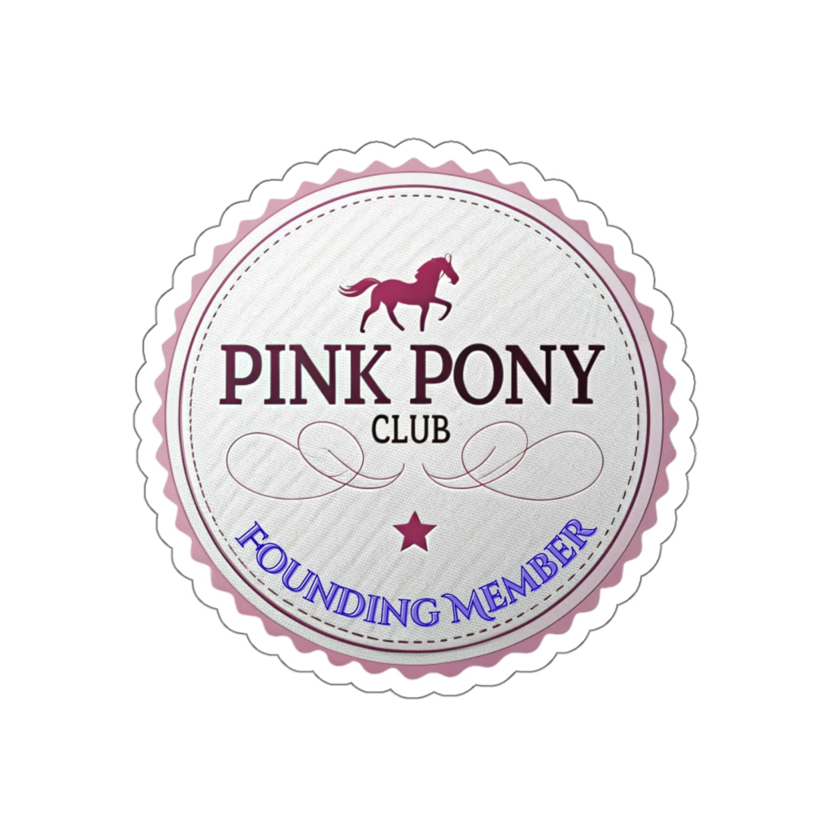 Pink Pony Club Die-Cut Stickers - Perfect for Horse Lovers, Laptop Decor, Party Favors, Scrapbooking, Gift Accessories