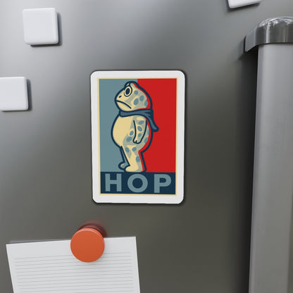 Portland Frog "Hop" Die-Cut Magnet | Obama Inspired Die-Cut Frog Magnets for Refrigerator Art, Vehicle Magnet