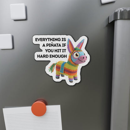 Playful Piñata Die-Cut Magnets, Fun Home Decor, Gift for Kids, Birthday Keepsake, Quirky Refrigerator Magnet