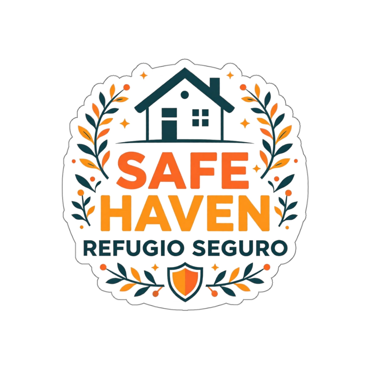 Safe Haven Bilingual Die-Cut Stickers