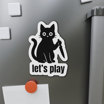 Whimsical Cat Die-Cut Magnets - Cute Fridge Decor, Gift for Cat Lovers, Fun Kitchen Accessories, Playful Home Decor, Pet-Themed Gifts