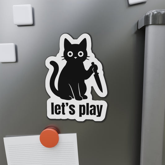 Whimsical Cat Die-Cut Magnets - Cute Fridge Decor, Gift for Cat Lovers, Fun Kitchen Accessories, Playful Home Decor, Pet-Themed Gifts