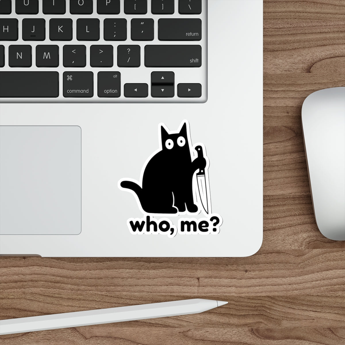 Who, Me? | Whimsical Cat Die-Cut Stickers | Perfect for Laptop, Water Bottle, Journal, Cat Lovers, Gift Ideas