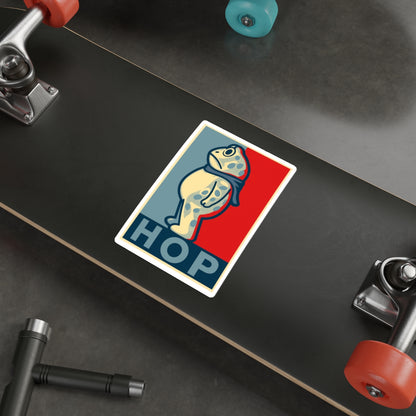 Portland Frog "Hop" Die-Cut Stickers | Obama Inspired Vinyl Decal for Laptops, Water Bottles, Notebooks, and More