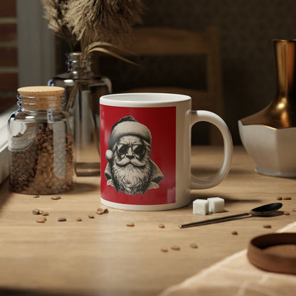 Large Santa Mug! Fun Holiday Gift, Christmas Coffee Cup, Unique Mug for Parties, Kitchen Decor, Animal Lover's Mug