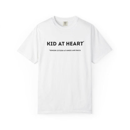 Kid at Heart Unisex Garment-Dyed T-Shirt, Casual Tee, Beachwear, Fun Summer Top, Gift for Adults, Everyday Wear