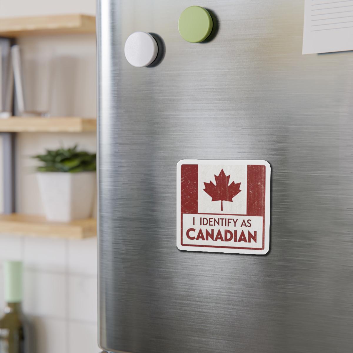 I Identify as Canadian Die-Cut Magnets - Fun Gifts for Canadians, Home Decor, Canada Day, Refrigerator Magnets, Car Magnets