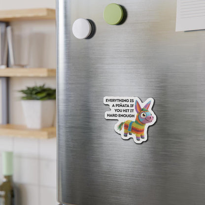 Playful Piñata Die-Cut Magnets, Fun Home Decor, Gift for Kids, Birthday Keepsake, Quirky Refrigerator Magnet