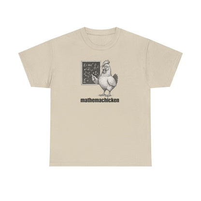 Mathemachicken | Unisex Heavy Cotton Tee | Math Lover Shirt, Funny Chicken T-Shirt, Gift for Teachers, Science Humor Tee, Geeky Apparel