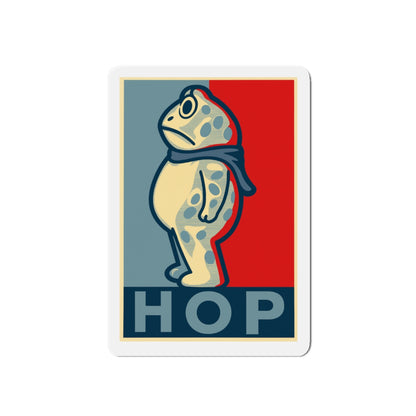Portland Frog "Hop" Die-Cut Magnet | Obama Inspired Die-Cut Frog Magnets for Refrigerator Art, Vehicle Magnet