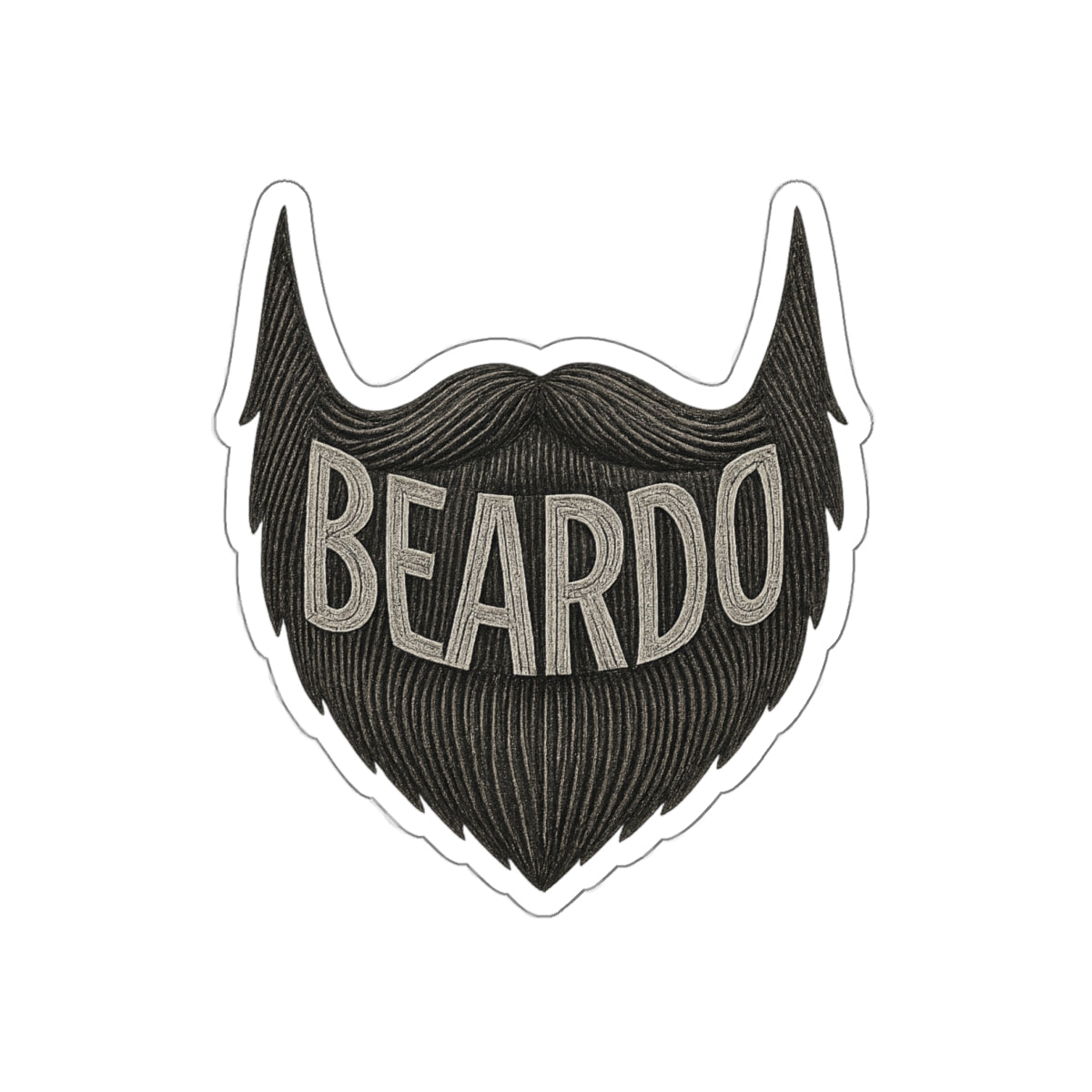 Beardo Die-Cut Stickers | Cool Beard Stickers for Men | Laptop Decals, Gift for Bearded Friends, Trendy Decor, Fun Accessories