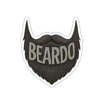 Beardo Die-Cut Stickers | Cool Beard Stickers for Men | Laptop Decals, Gift for Bearded Friends, Trendy Decor, Fun Accessories