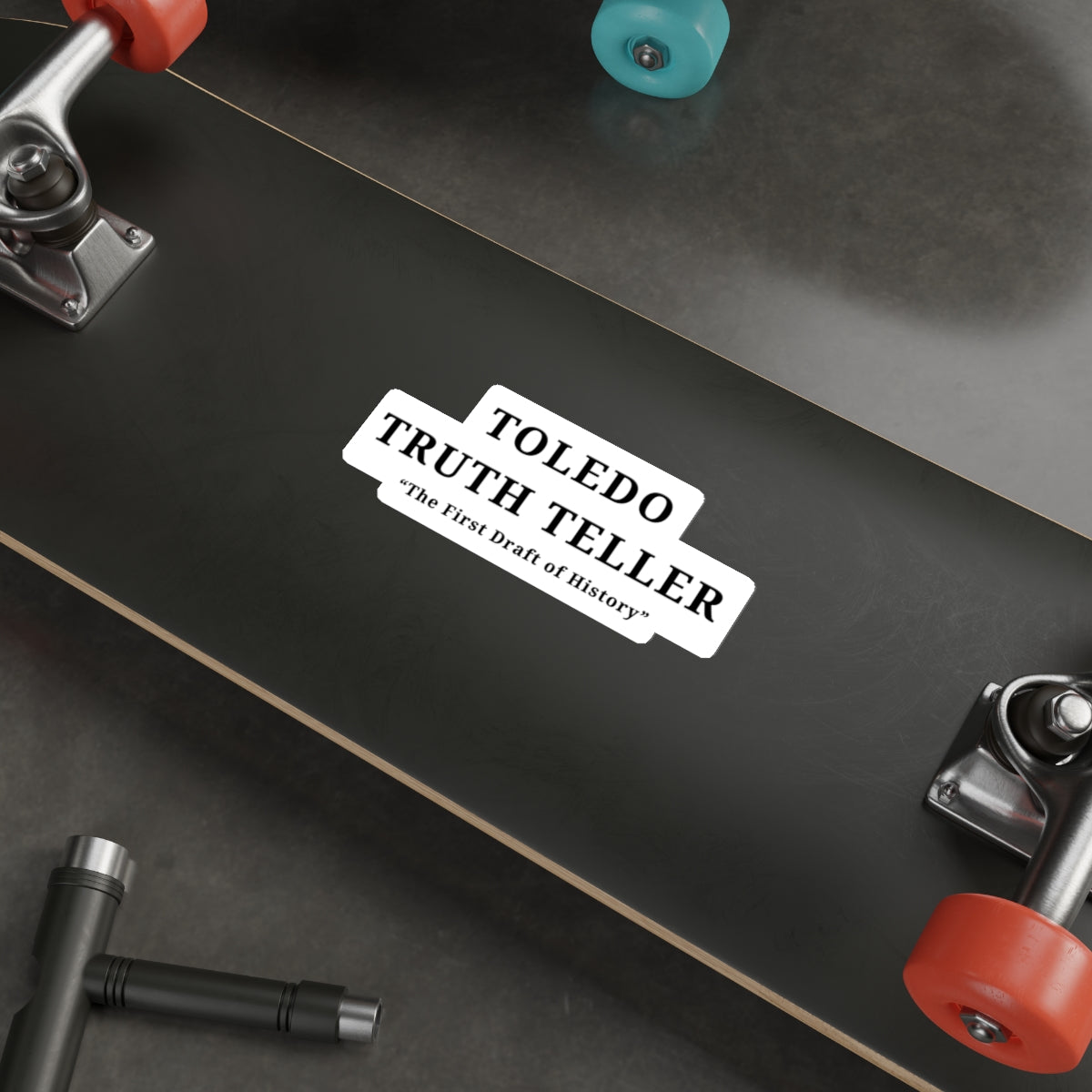 Toledo Truth Teller Die-Cut Stickers, Unique Laptop Decals, History-Themed Gifts, Retro Stickers for Journal, Cool Automotive Stickers