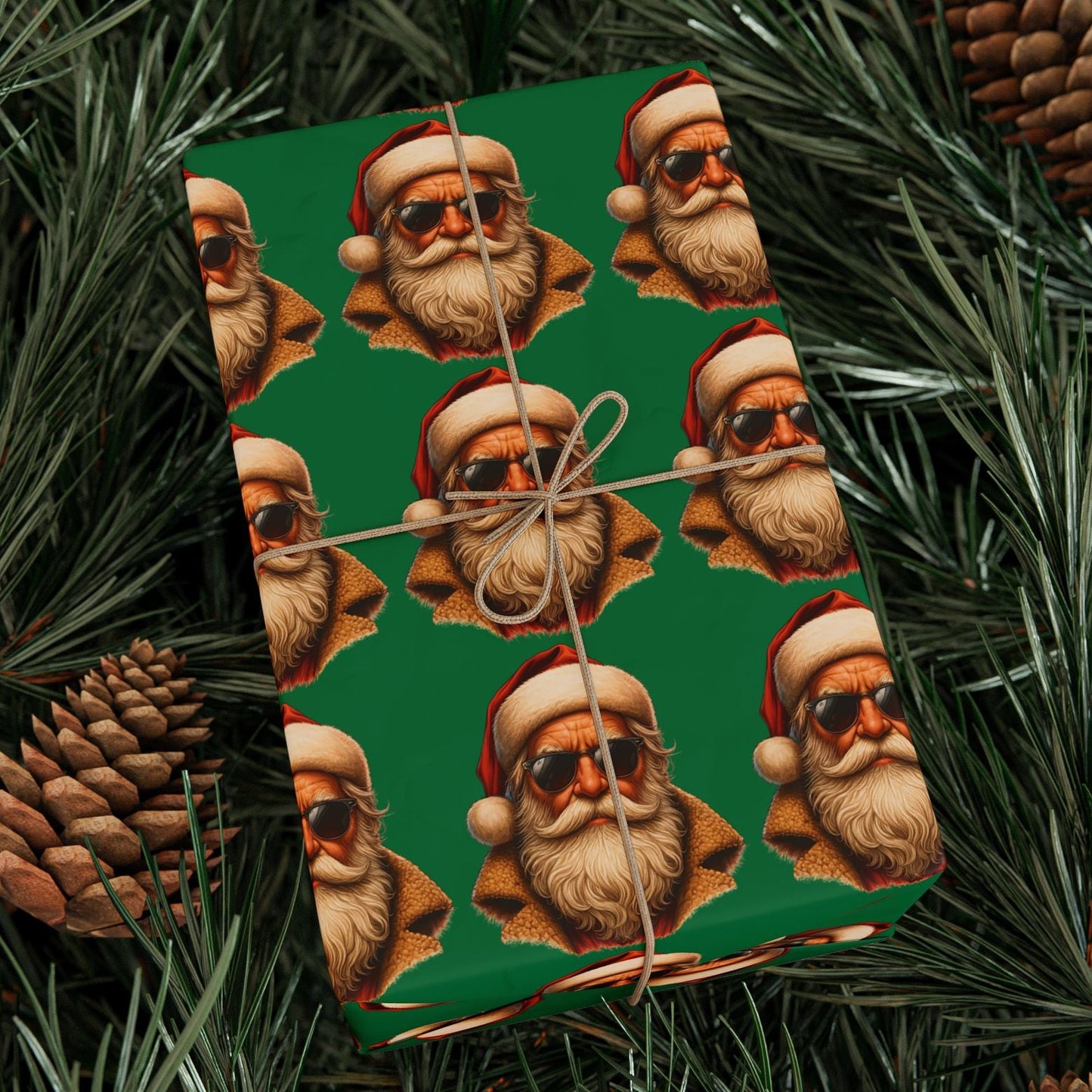 Cool Santa Christmas Wrapping Paper | Gift Wrap | Santa Gifts | Holiday Wrapping Paper | Unique Gift Wrap