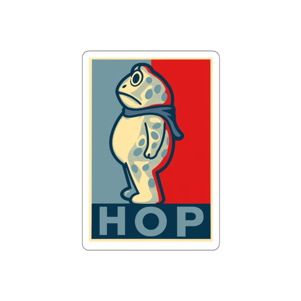 Portland Frog "Hop" Die-Cut Stickers | Obama Inspired Vinyl Decal for Laptops, Water Bottles, Notebooks, and More