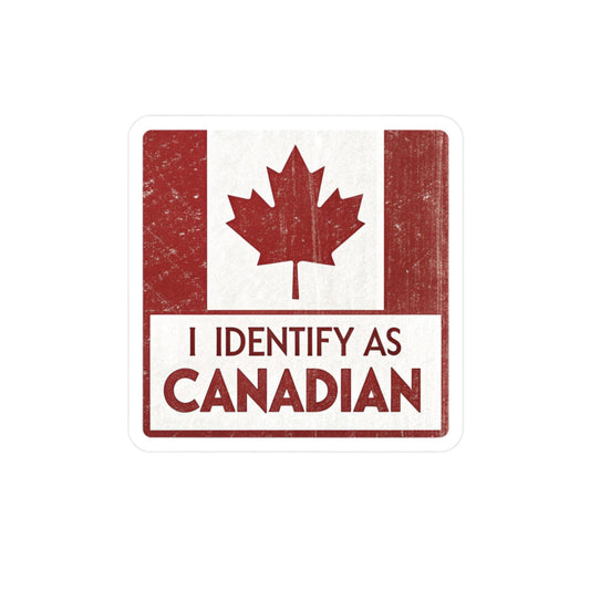 I Identify as Canadian Kiss-Cut Vinyl Decals, Cool Stickers for Canadians, Home Decor, Office Decor, Gift for Canada Day