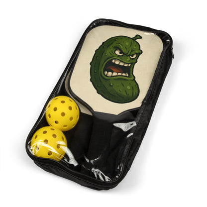 Angry Pickleball Paddle Set - Fun Pickleball Gear for Enthusiasts, Gift for Sports Lovers, Unique Pickleball Game Kit