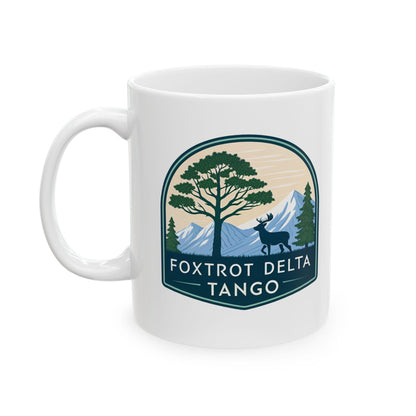 Foxtrot Delta Tango Mug - Nature-Inspired Ceramic Mug - Wildlife Coffee Cup