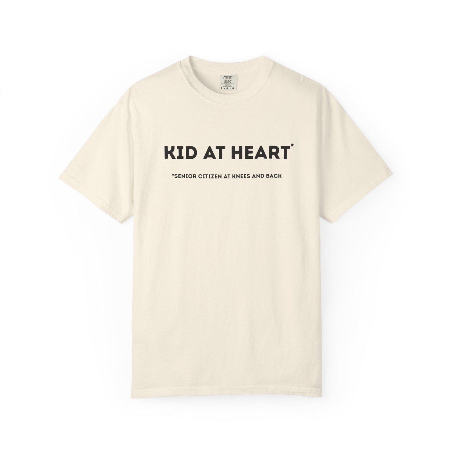 Kid at Heart Unisex Garment-Dyed T-Shirt, Casual Tee, Beachwear, Fun Summer Top, Gift for Adults, Everyday Wear