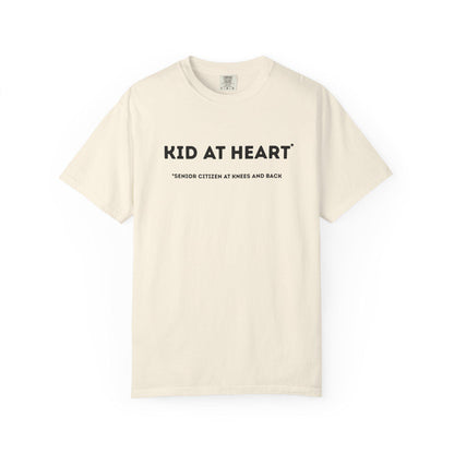 Kid at Heart Unisex Garment-Dyed T-Shirt, Casual Tee, Beachwear, Fun Summer Top, Gift for Adults, Everyday Wear