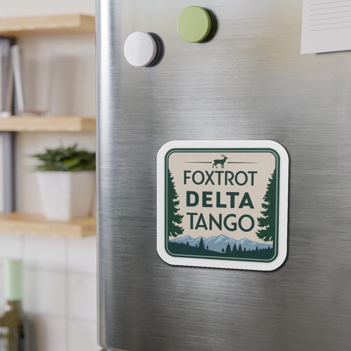 Foxtrot Delta Tango Adventure-Themed Die-Cut Magnets, Personalized Magnet for Nature Lovers