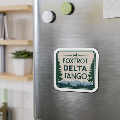 Foxtrot Delta Tango Adventure-Themed Die-Cut Magnets, Personalized Magnet for Nature Lovers