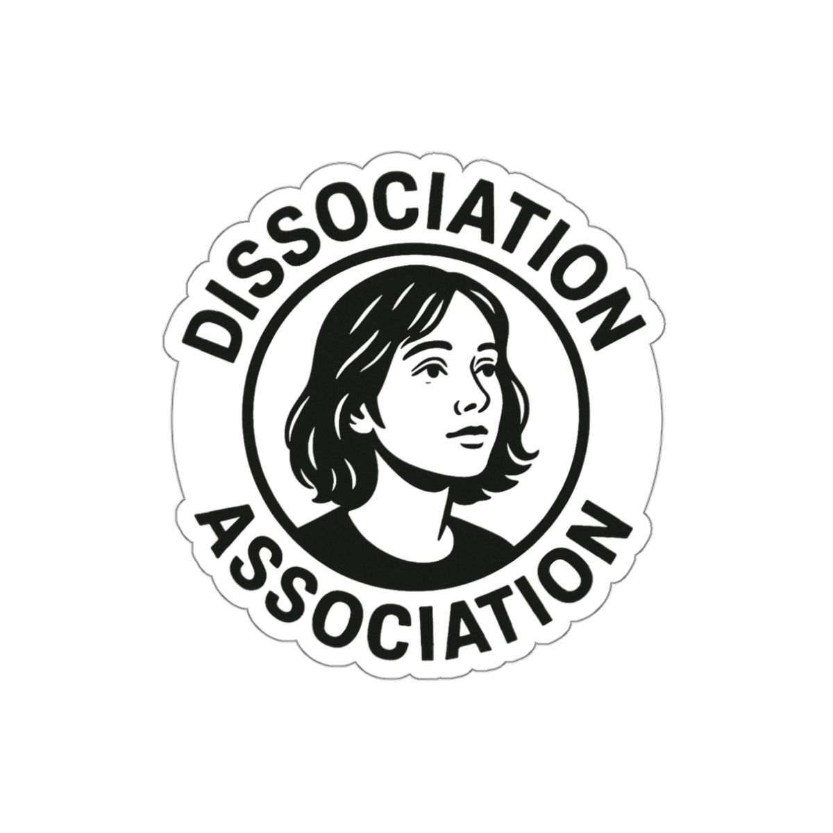 Dissociation Association Die-Cut Stickers | Unique Vinyl Decals for Laptop, Phone, Water Bottle, Journals, Cool Gifts