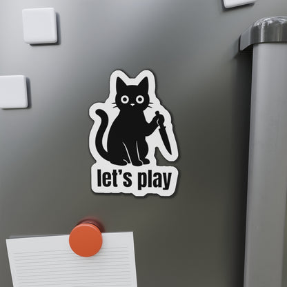 Whimsical Cat Die-Cut Magnets - Cute Fridge Decor, Gift for Cat Lovers, Fun Kitchen Accessories, Playful Home Decor, Pet-Themed Gifts