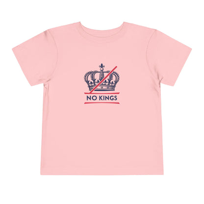 No Kings Toddler Short Sleeve Tee - No Kings Crown Design, Funny Kids Shirt, Birthday Gift, Toddler Outfit, Playful Summer Tee