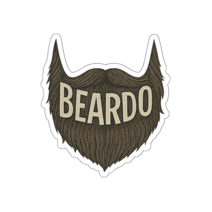 Beardo Die-Cut Stickers for Bearded Individuals, Laptop Decor, Barbershop Decor, Gifting for Fathers Day, Beard Enthusiasts
