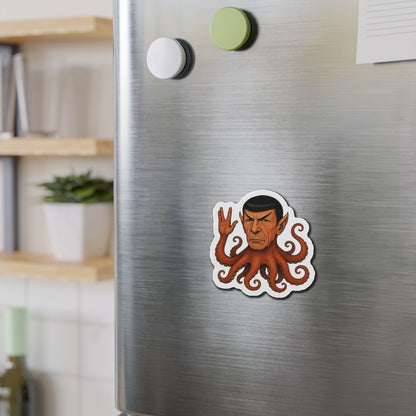 Spocktopus | Unique Octopus Vulcan Die-Cut Magnets for Nerdy Decor, Geek Gift, Home Office Decoration, Science Fiction Collectible