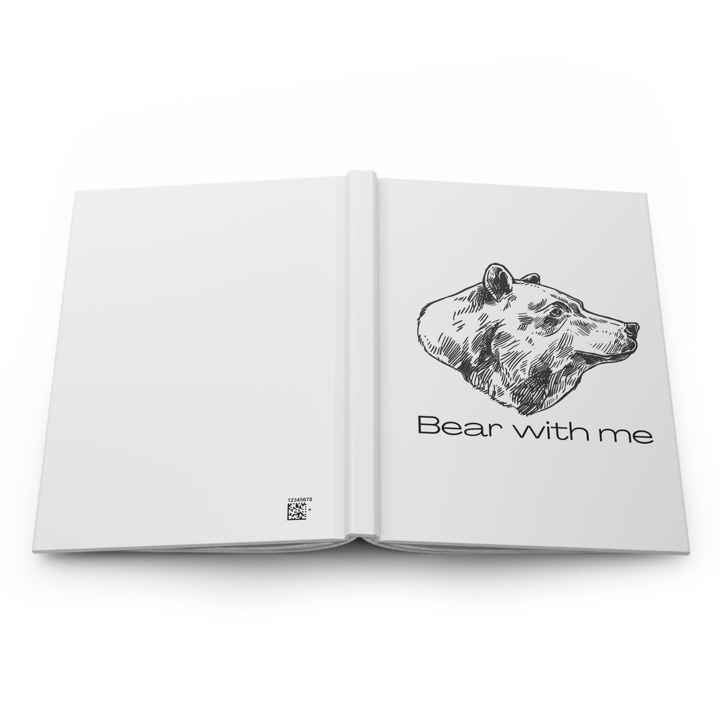 Bear With Me Hardcover Journal Matte Animal Design Wildlife Nature