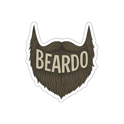 Beardo Die-Cut Stickers for Bearded Individuals, Laptop Decor, Barbershop Decor, Gifting for Fathers Day, Beard Enthusiasts
