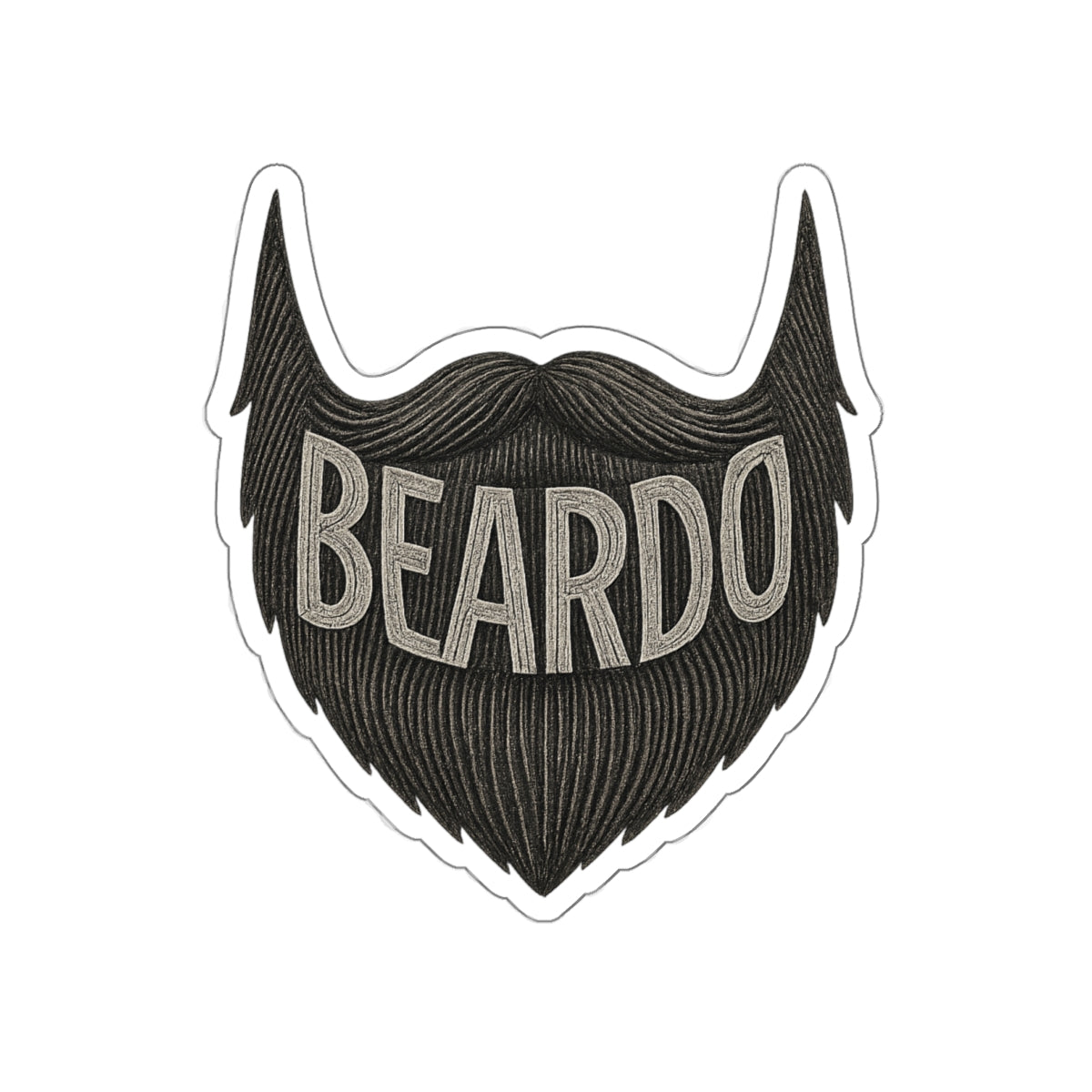 Beardo Die-Cut Stickers | Cool Beard Stickers for Men | Laptop Decals, Gift for Bearded Friends, Trendy Decor, Fun Accessories
