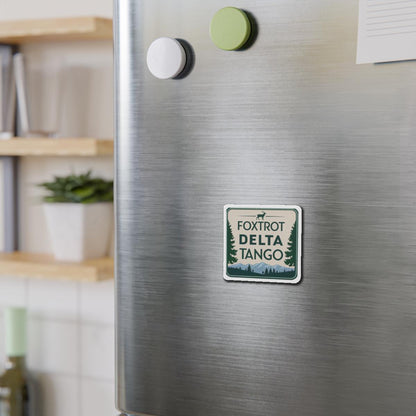 Foxtrot Delta Tango Adventure-Themed Die-Cut Magnets, Personalized Magnet for Nature Lovers