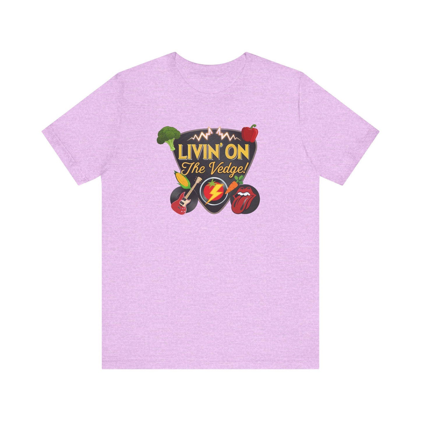 Rocking Veggie Graphic Tee, Funny Food Shirt, Music Lovers Gift, Unisex Humor T-Shirt, Casual Wear for Parties