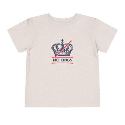 No Kings Toddler Short Sleeve Tee - No Kings Crown Design, Funny Kids Shirt, Birthday Gift, Toddler Outfit, Playful Summer Tee