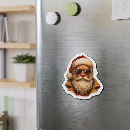 Cool Santa Die-Cut Magnet | Christmas Refrigerator Magnet | Stocking Filler | White Elephant | Alternative Christmas Gift