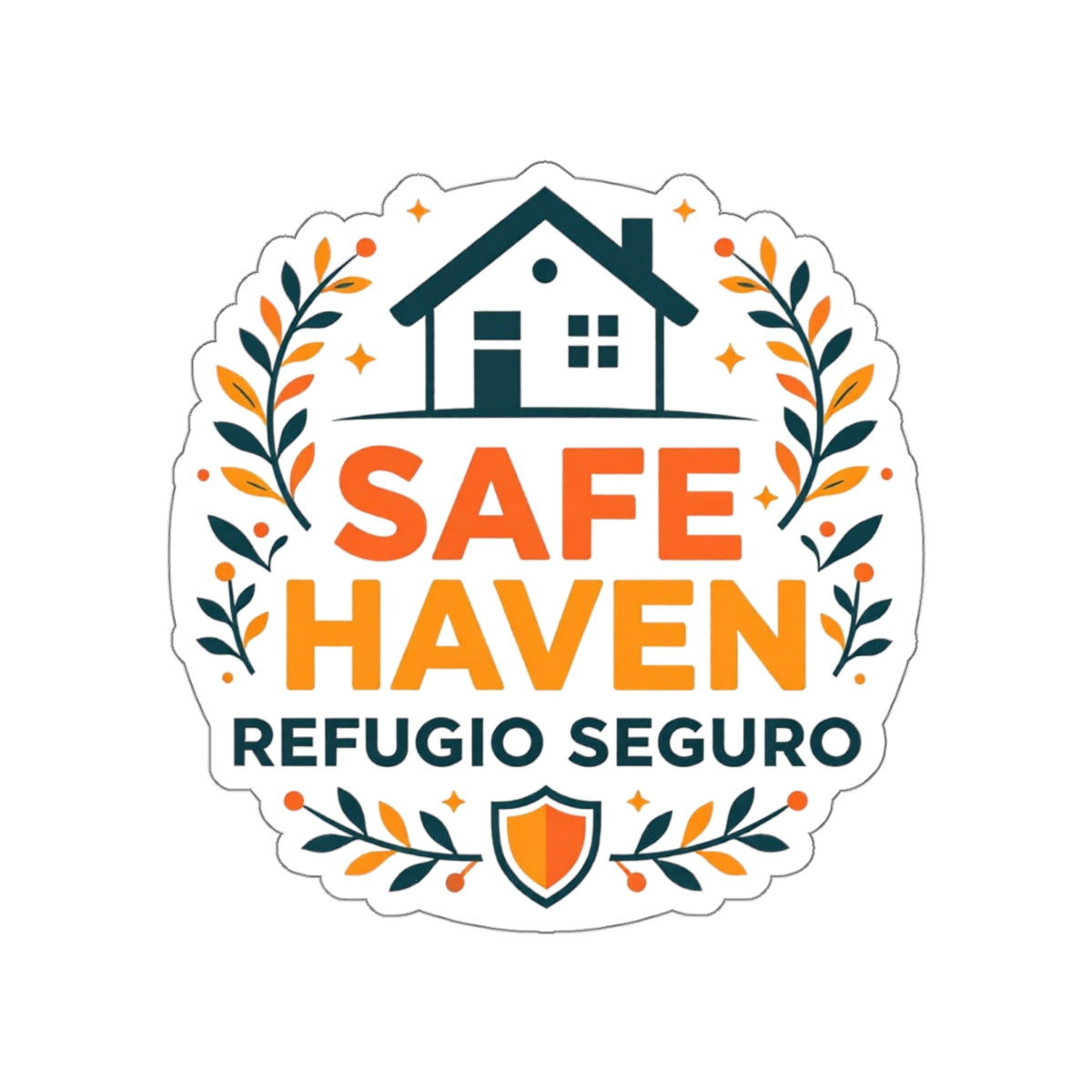 Safe Haven Bilingual Die-Cut Stickers
