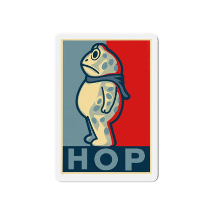 Portland Frog "Hop" Die-Cut Magnet | Obama Inspired Die-Cut Frog Magnets for Refrigerator Art, Vehicle Magnet