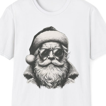 Cool Santa Graphic Unisex T-Shirt, Funny Holiday Tee, Christmas Gift, Retro Santa Shirt, Festive Apparel, Men and Women Holiday Wear