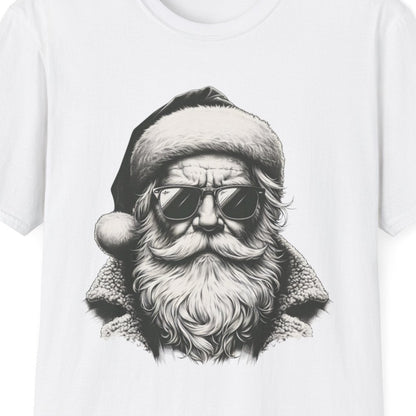 Cool Santa Graphic Unisex T-Shirt, Funny Holiday Tee, Christmas Gift, Retro Santa Shirt, Festive Apparel, Men and Women Holiday Wear