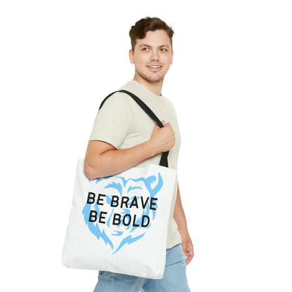 Be Brave Be Bold Bear AOP Tote Bag
